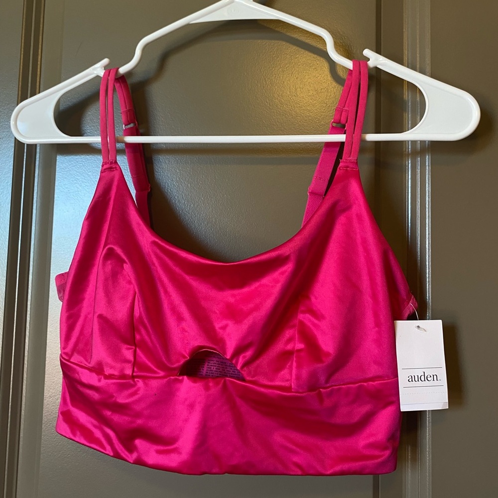 Auden Women's Fuchsia Satin Bralette